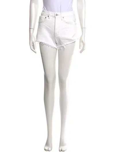 Pre-owned Agolde Mini Shorts In White