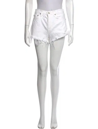 Pre-owned Agolde Mini Shorts In White