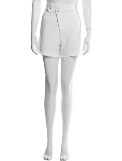 Pre-owned Agolde Mini Shorts In White