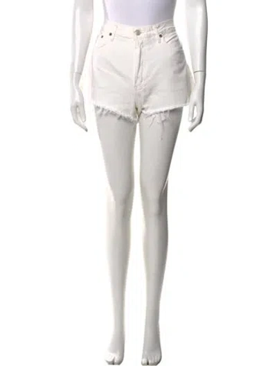 Pre-owned Agolde Mini Shorts In White
