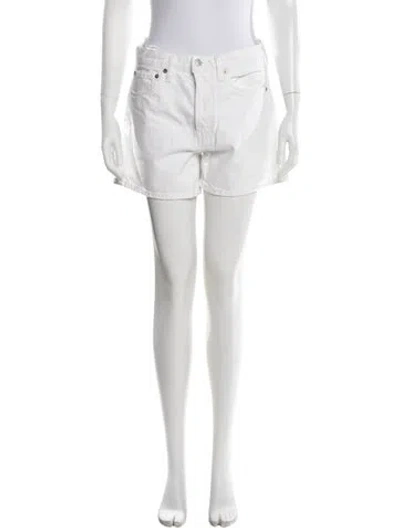 Pre-owned Agolde Mini Shorts In White