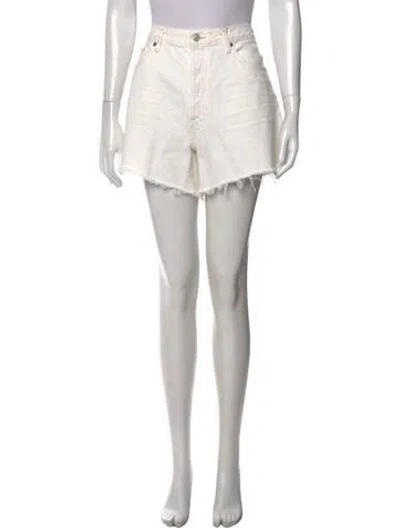 Pre-owned Agolde Mini Shorts In White