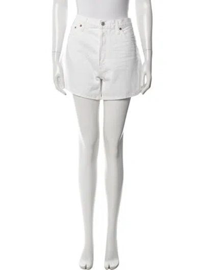 Pre-owned Agolde Mini Shorts In White