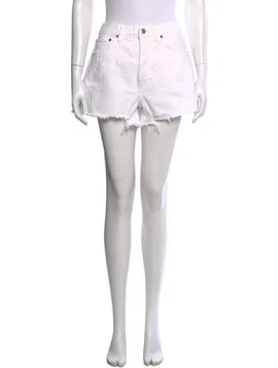 Pre-owned Agolde Mini Shorts In White