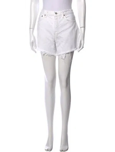 Pre-owned Agolde Mini Shorts In White