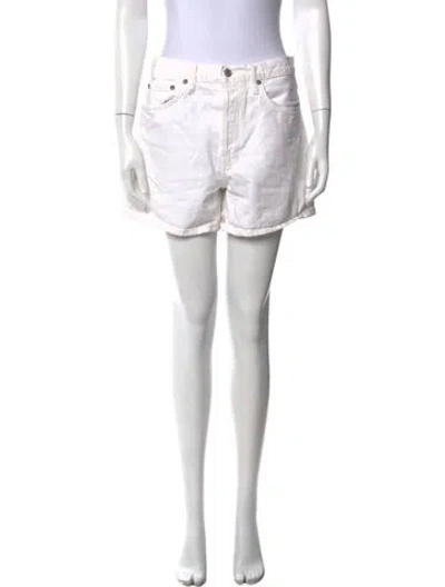 Pre-owned Agolde Mini Shorts In White