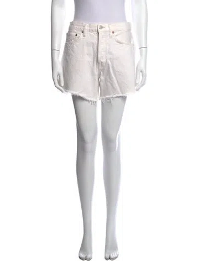 Pre-owned Agolde Mini Shorts In White