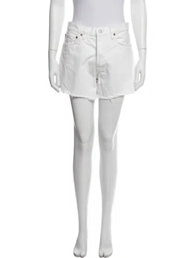 Pre-owned Agolde Mini Shorts In White