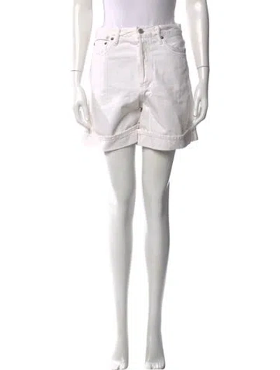 Pre-owned Agolde Mini Shorts In White
