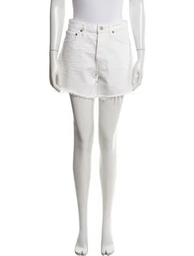 Pre-owned Agolde Mini Shorts In White