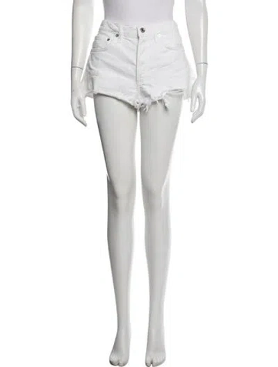 Pre-owned Agolde Mini Shorts In White