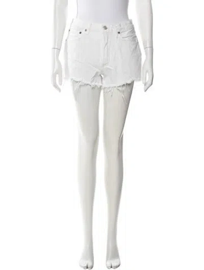 Pre-owned Agolde Mini Shorts In White