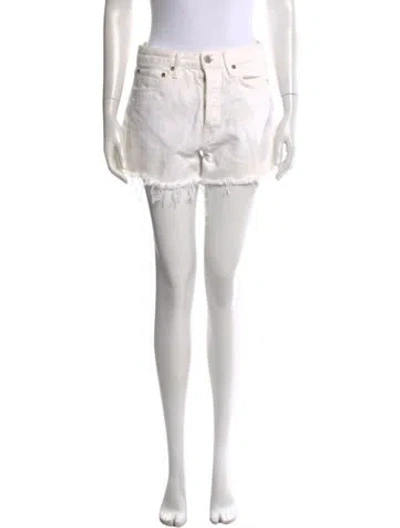 Pre-owned Agolde Mini Shorts In White