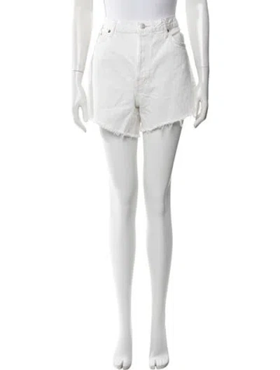 Pre-owned Agolde Mini Shorts In White