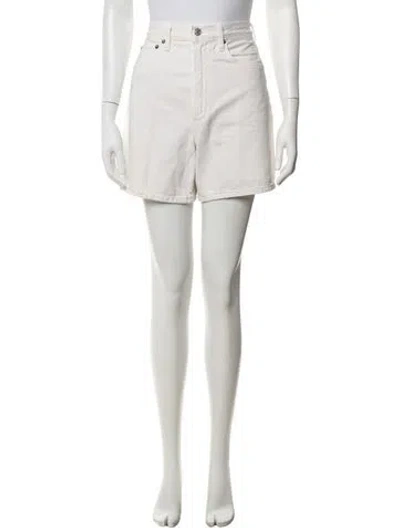Pre-owned Agolde Mini Shorts In White