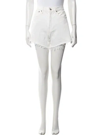 Pre-owned Agolde Mini Shorts In White