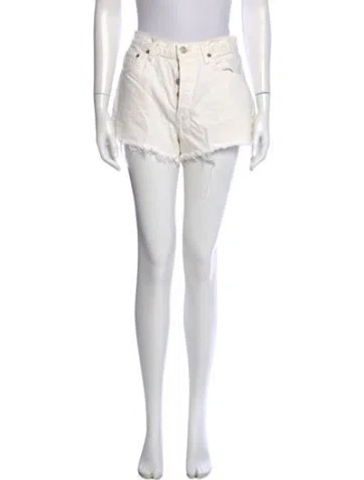 Pre-owned Agolde Mini Shorts In White