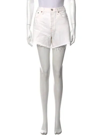 Pre-owned Agolde Mini Shorts In White