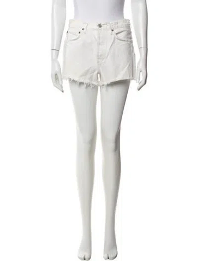 Pre-owned Agolde Mini Shorts In White