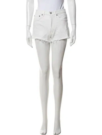 Pre-owned Agolde Mini Shorts In White