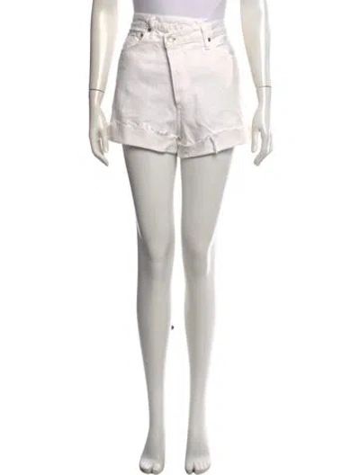 Pre-owned Agolde Mini Shorts In White