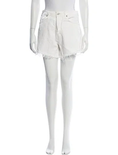 Pre-owned Agolde Mini Shorts In White