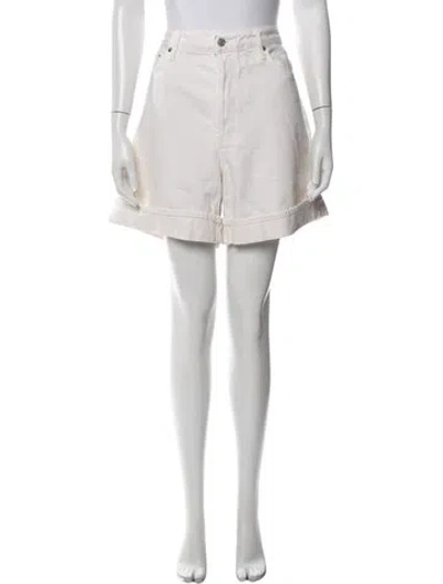 Pre-owned Agolde Mini Shorts In White