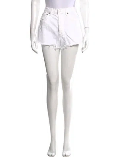 Pre-owned Agolde Mini Shorts In White