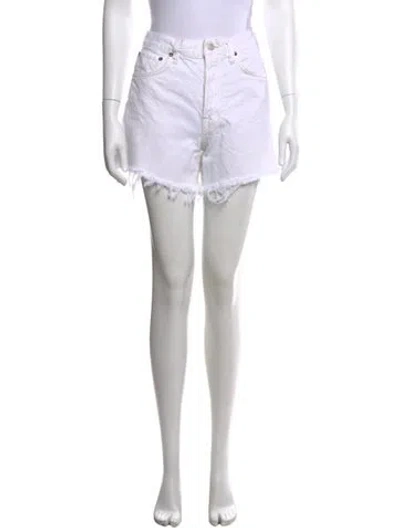 Pre-owned Agolde Mini Shorts In White