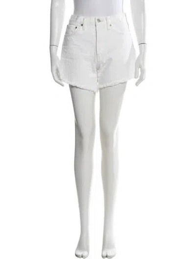 Pre-owned Agolde Mini Shorts In White
