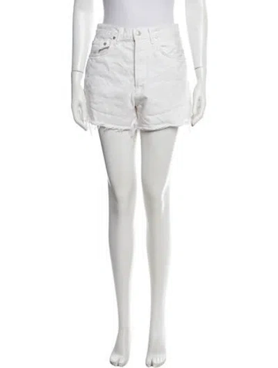 Pre-owned Agolde Mini Shorts In White