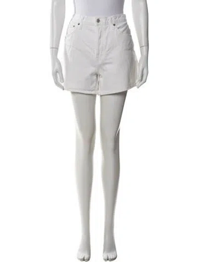 Pre-owned Agolde Mini Shorts In White