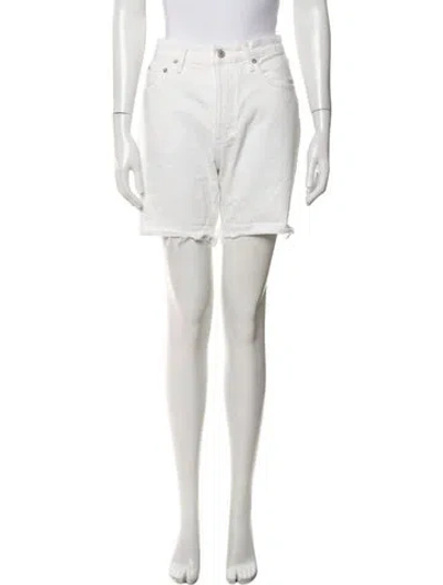 Pre-owned Agolde Mini Shorts In White