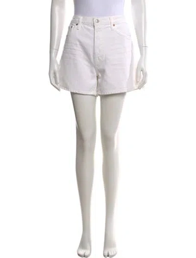 Pre-owned Agolde Mini Shorts In White