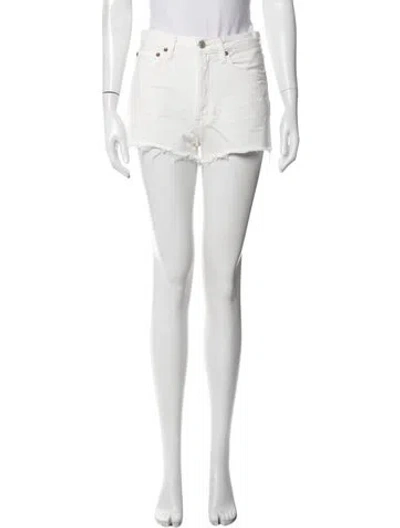 Pre-owned Agolde Mini Shorts In White