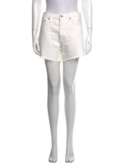 Pre-owned Agolde Mini Shorts In White