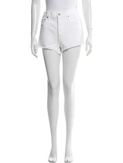 Pre-owned Agolde Mini Shorts In White