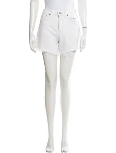 Pre-owned Agolde Mini Shorts In White