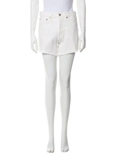 Pre-owned Agolde Mini Shorts In White