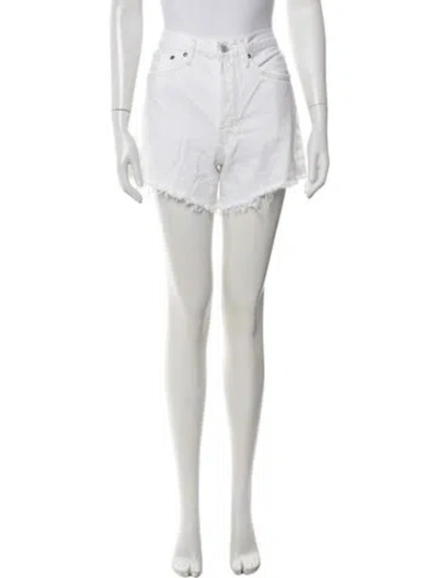 Pre-owned Agolde Mini Shorts In White