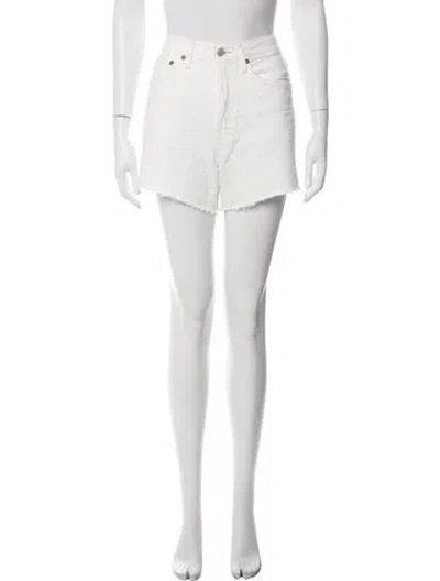 Pre-owned Agolde Mini Shorts In White