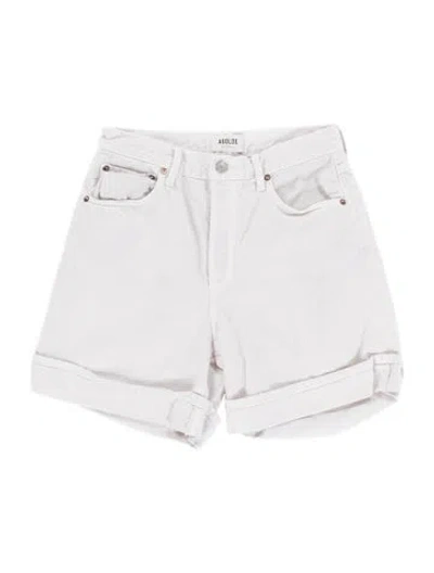 Pre-owned Agolde Mini Shorts In White