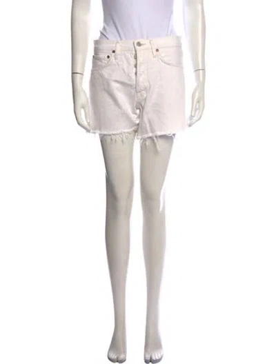 Pre-owned Agolde Mini Shorts In White