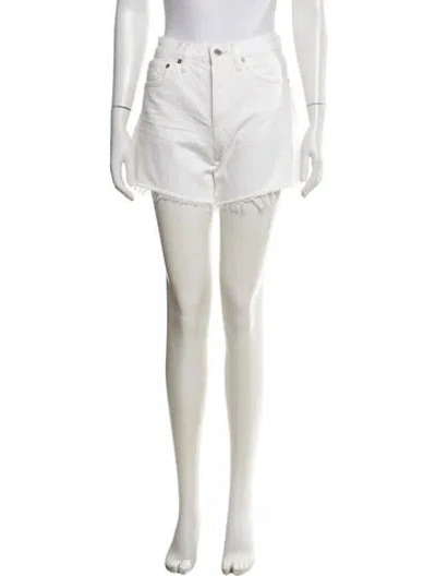 Pre-owned Agolde Mini Shorts In White