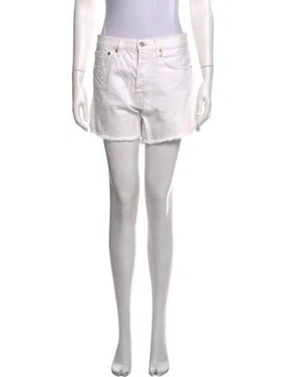 Pre-owned Agolde Mini Shorts In White