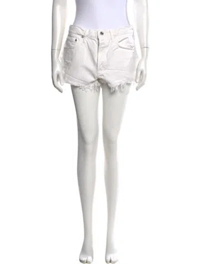 Pre-owned Agolde Mini Shorts In White
