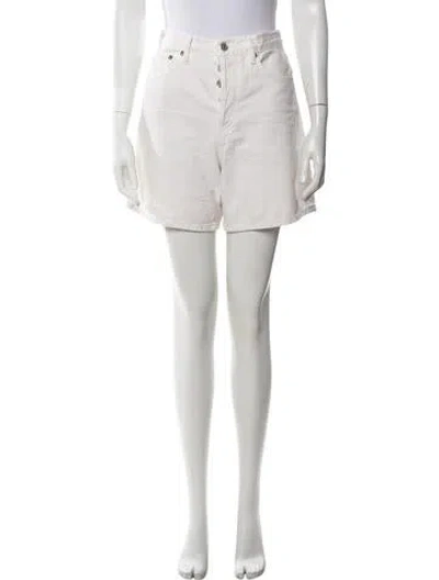 Pre-owned Agolde Mini Shorts In White