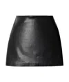 Agolde Agda Recycled Leather-blend Mini Skirt In Black