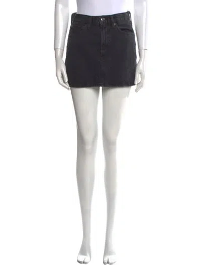 Pre-owned Agolde Mini Skirt In Black