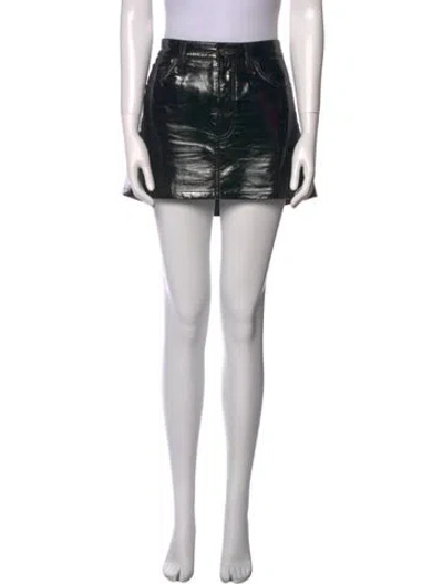 Pre-owned Agolde Mini Skirt In Black